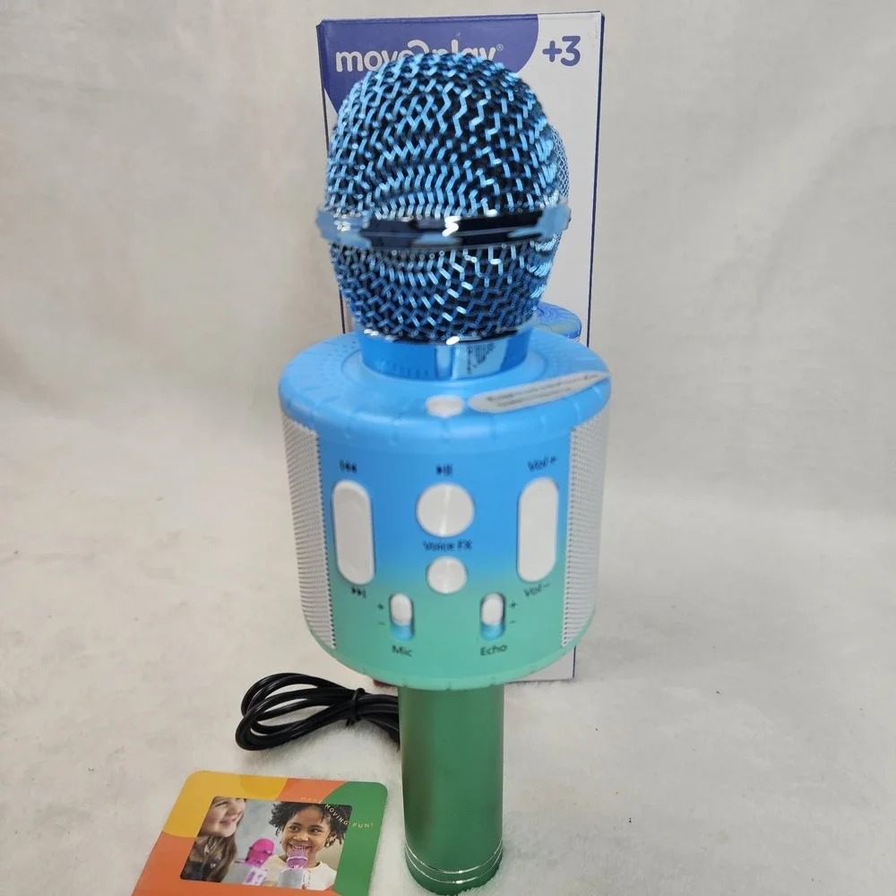 Move2Play Kids Karaoke Microphone w/ Bluetooth & Songs Rechargeable Toy